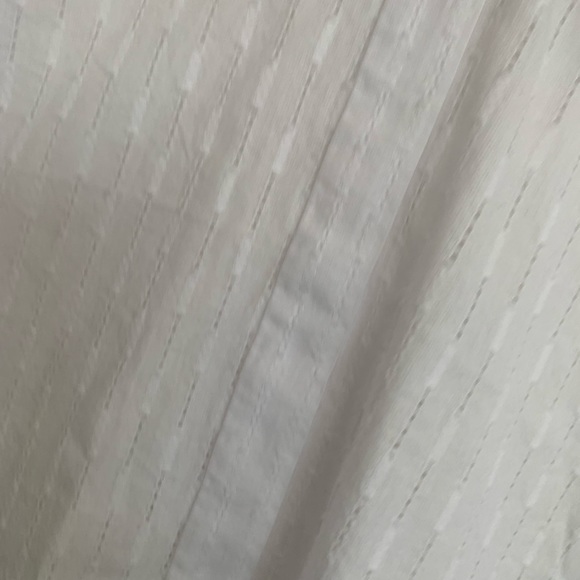 New J Jill Classic White Blouse Shirt with Open Stitch Pattern SZ Medium - Picture 4 of 9